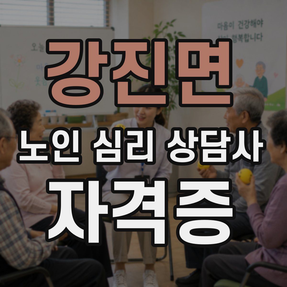 강진면 노인 심리 상담사 자격증