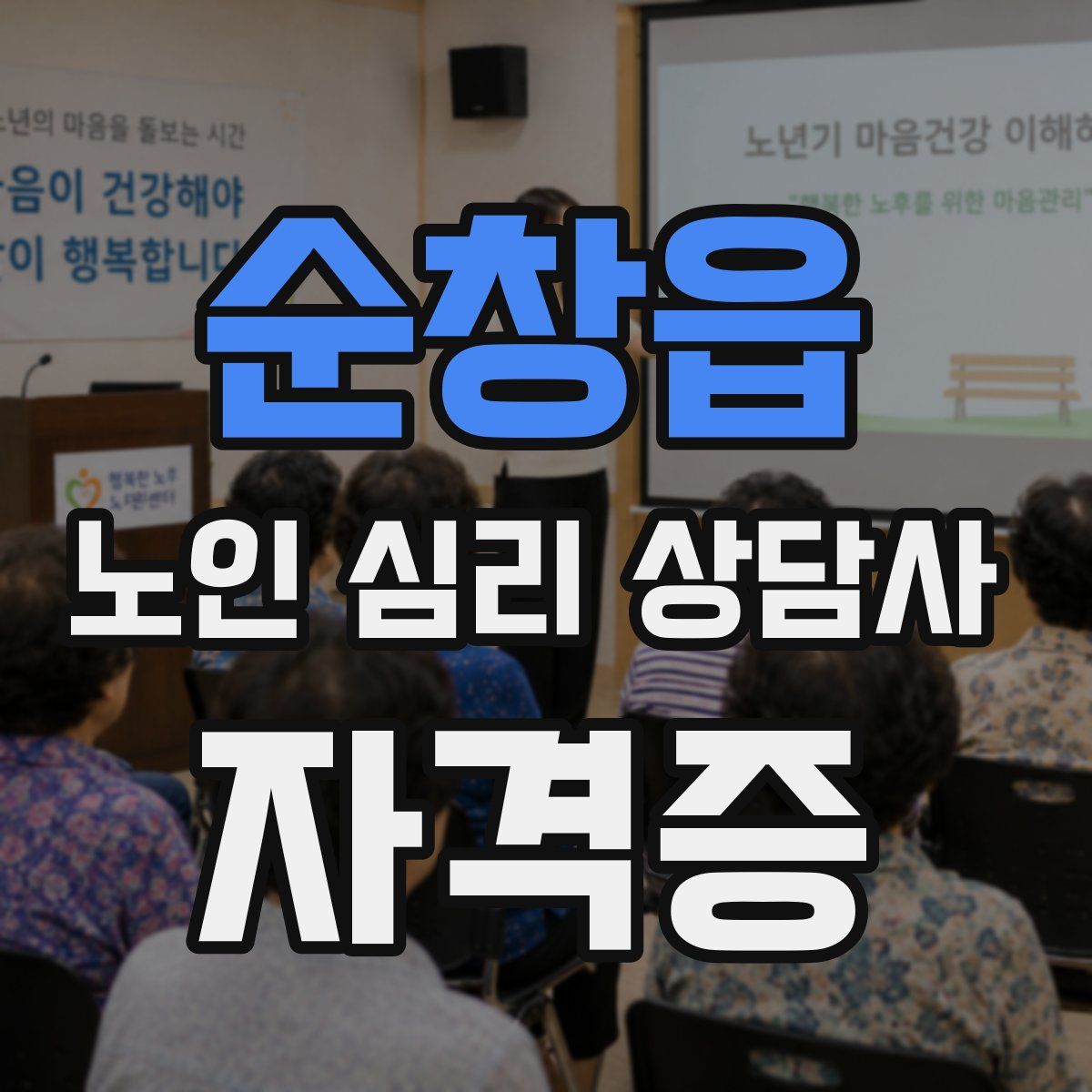 순창읍 노인 심리 상담사 자격증