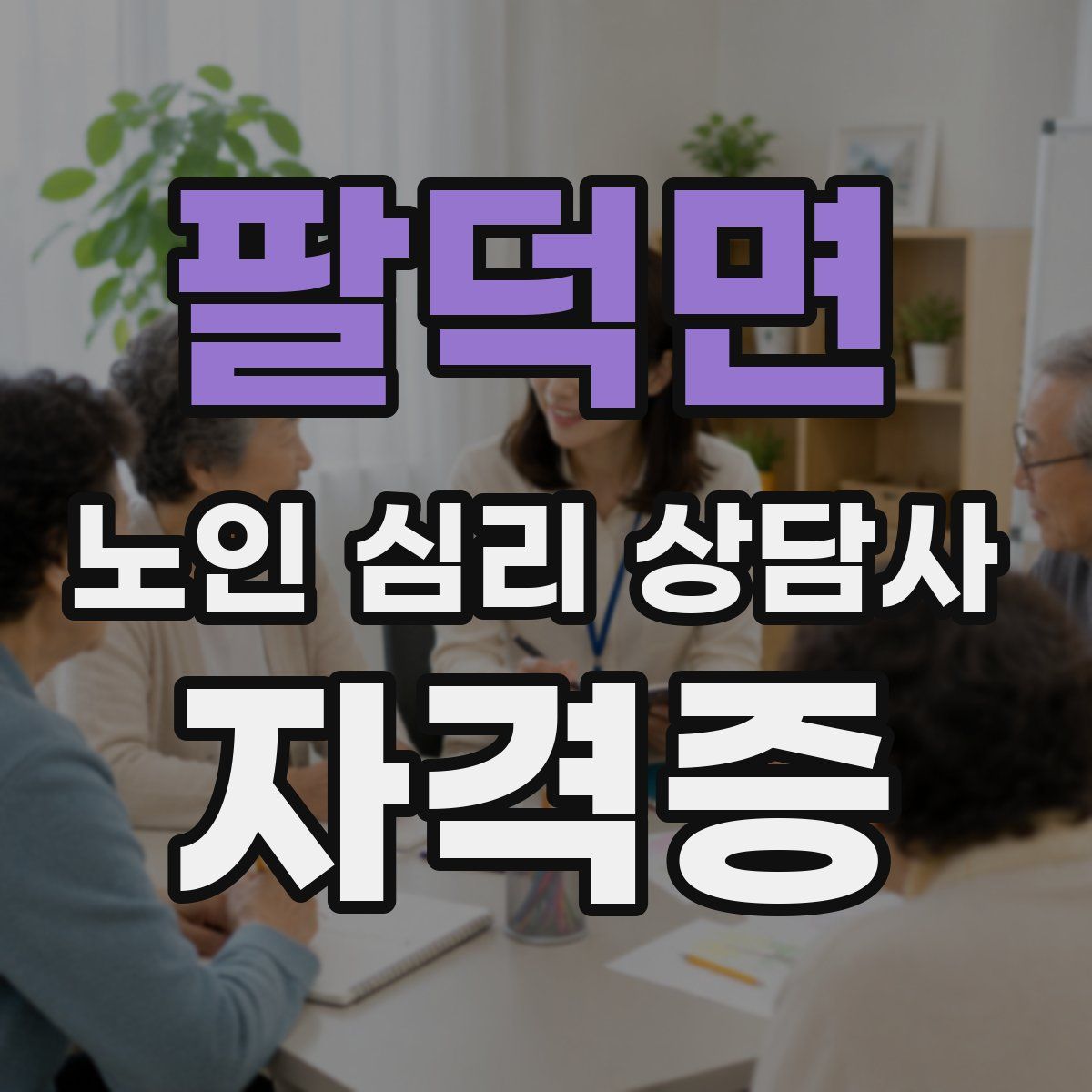 팔덕면 노인 심리 상담사 자격증
