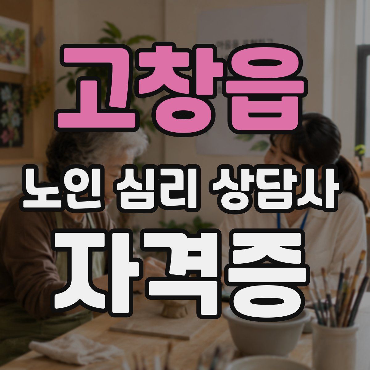 고창읍 노인 심리 상담사 자격증