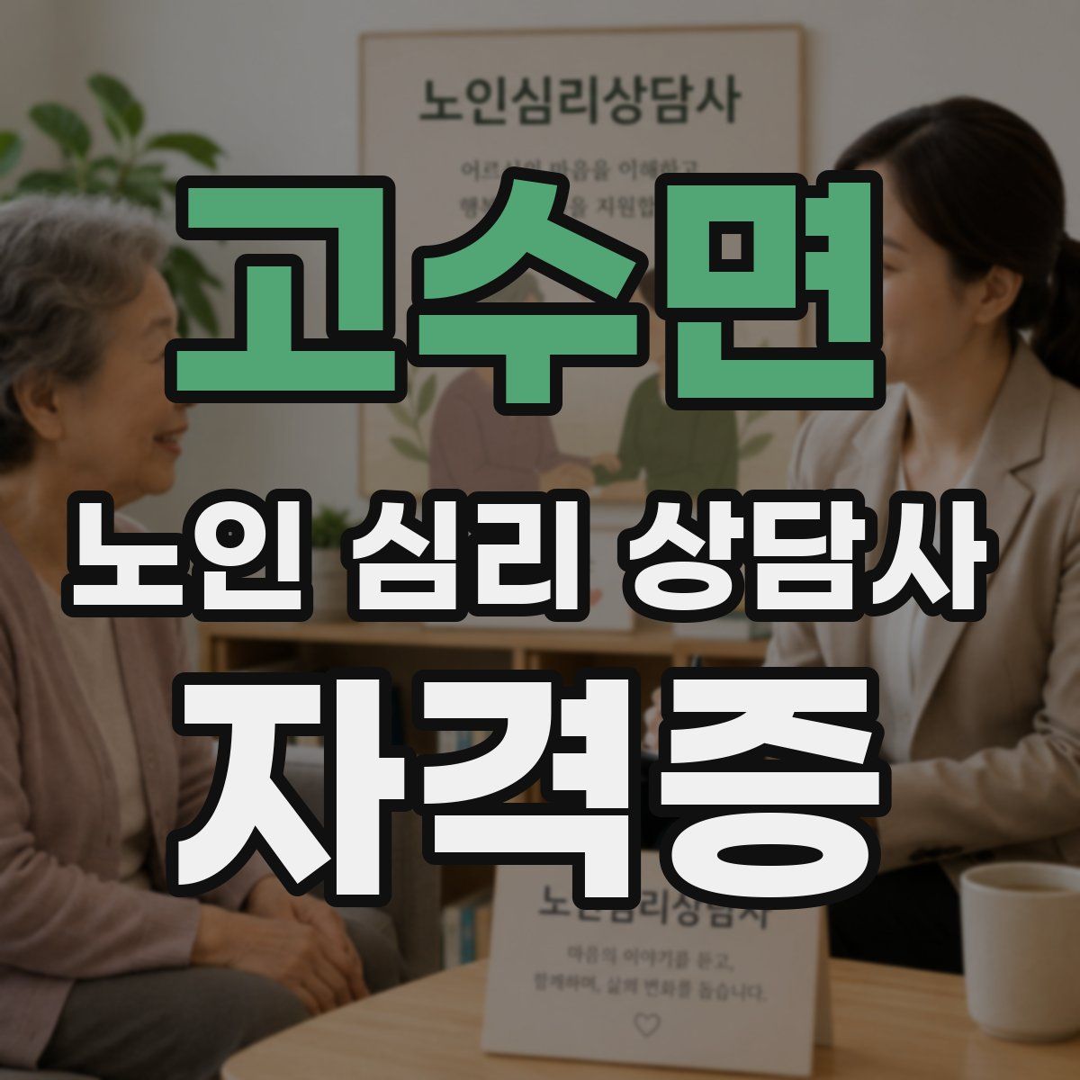 고수면 노인 심리 상담사 자격증