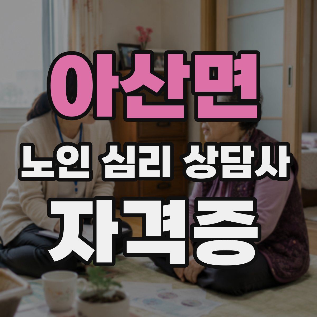 아산면 노인 심리 상담사 자격증