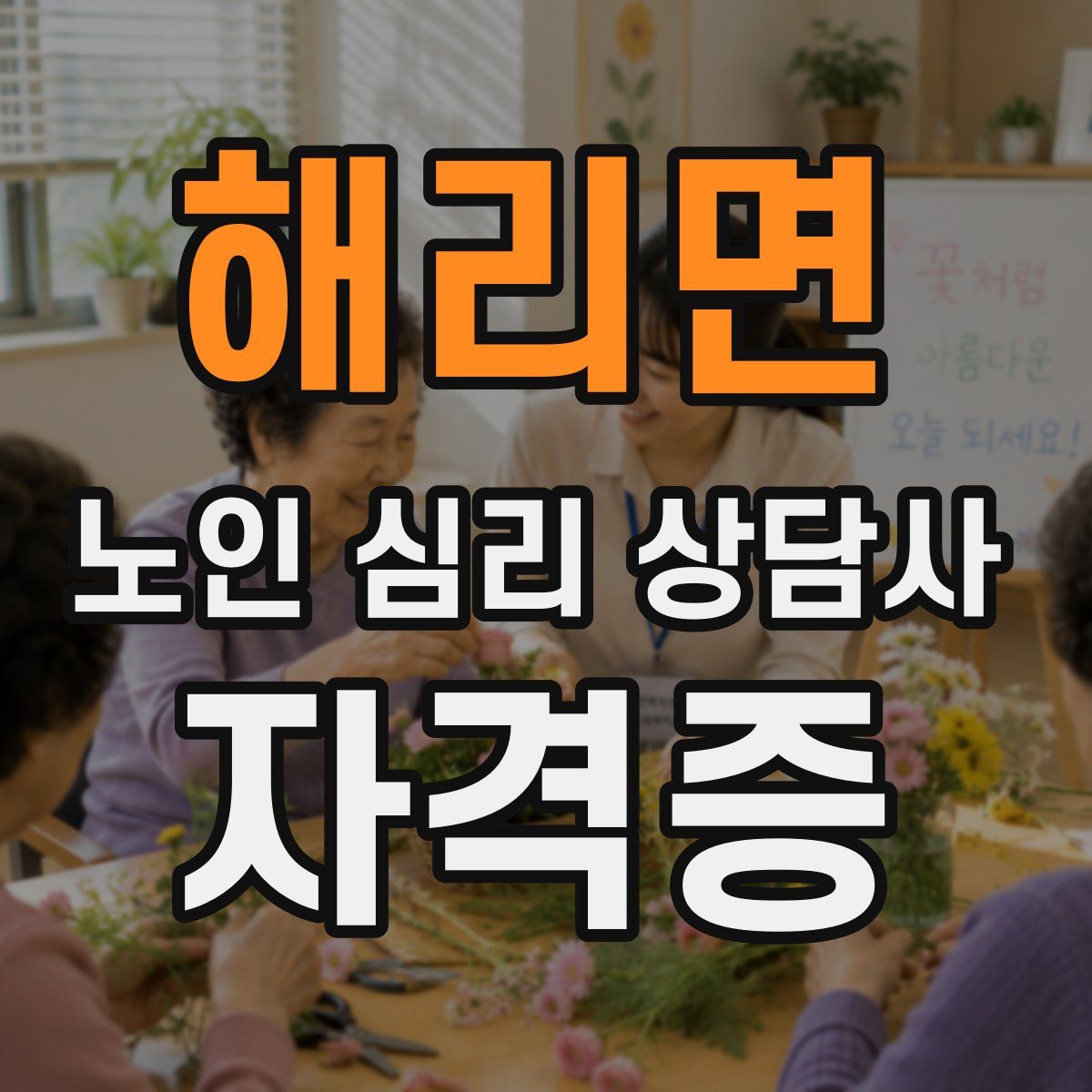 해리면 노인 심리 상담사 자격증