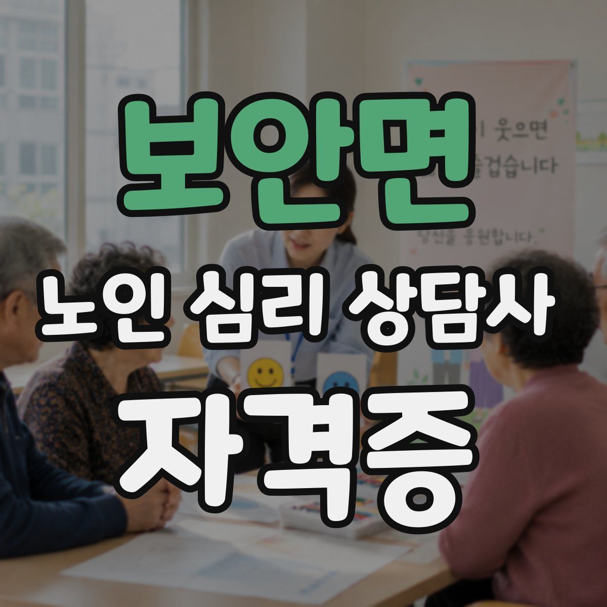 보안면 노인 심리 상담사 자격증