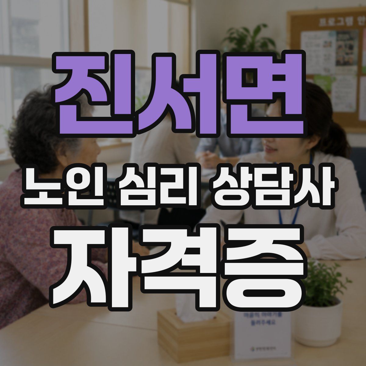 진서면 노인 심리 상담사 자격증