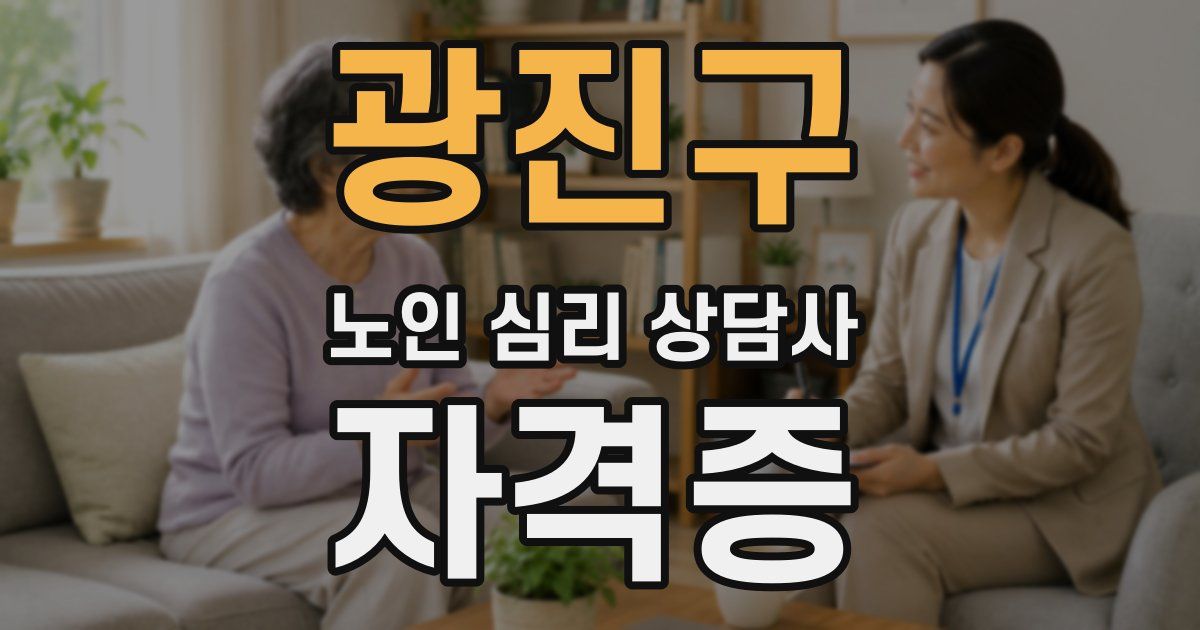 광진구 노인 심리 상담사 자격증