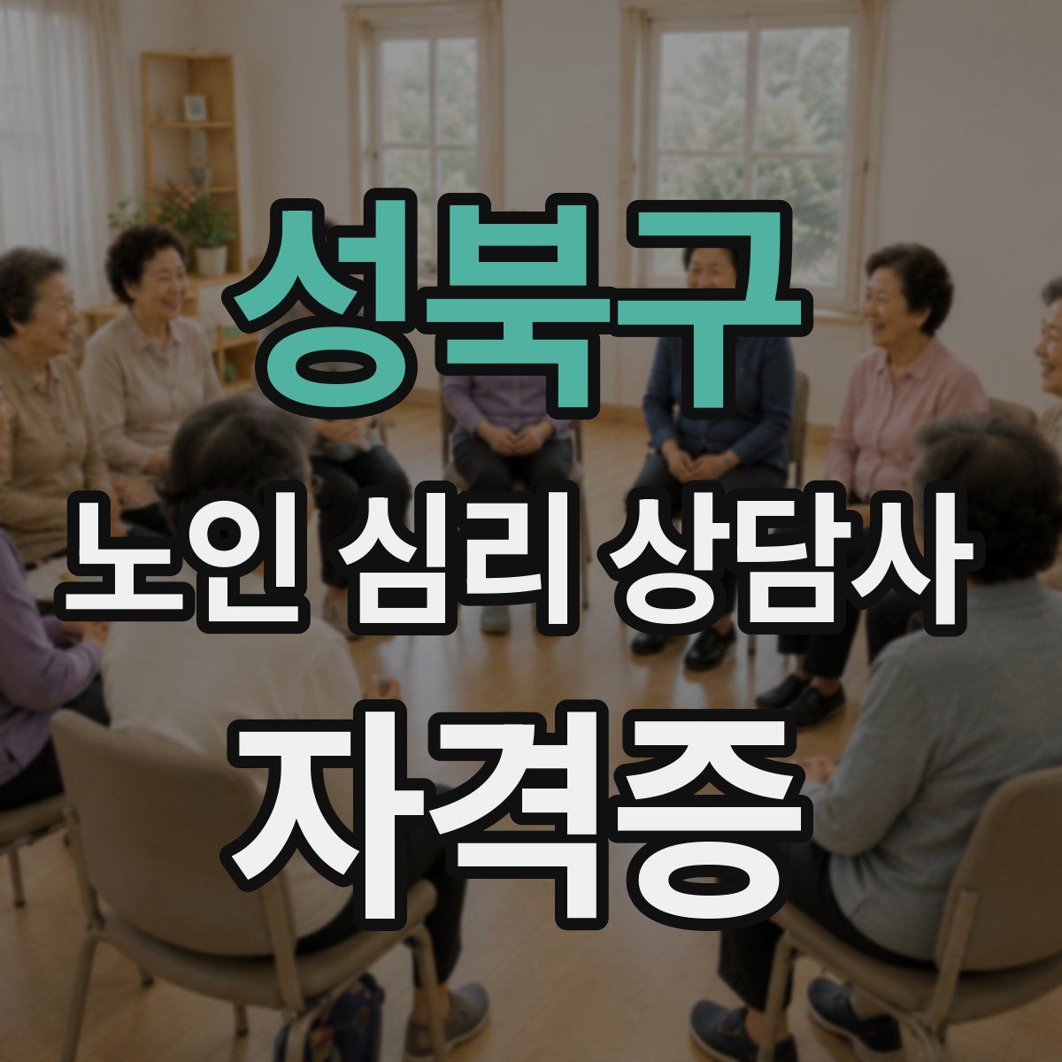 성북구 노인 심리 상담사 자격증