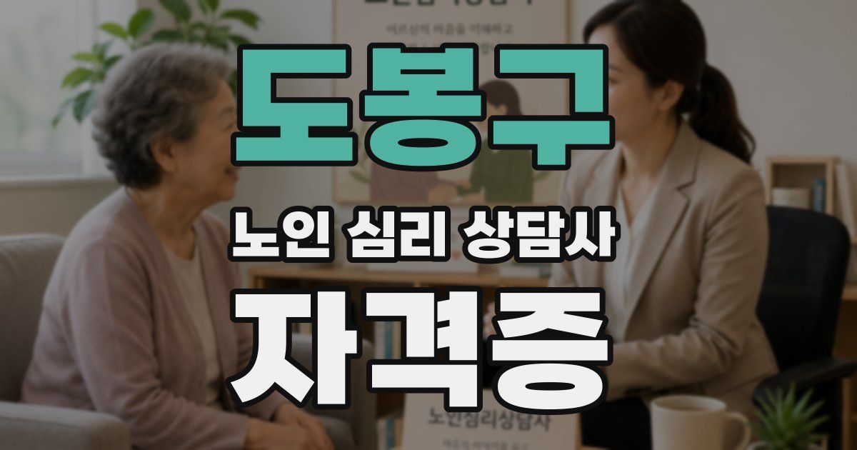 도봉구 노인 심리 상담사 자격증