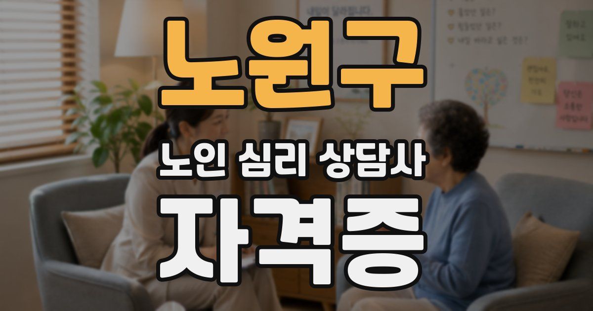 노원구 노인 심리 상담사 자격증