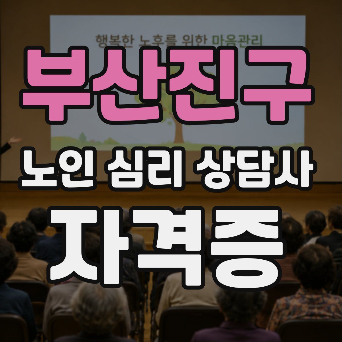 부산진구 노인 심리 상담사 자격증