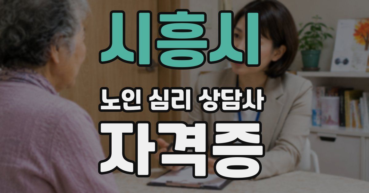시흥시 노인 심리 상담사 자격증