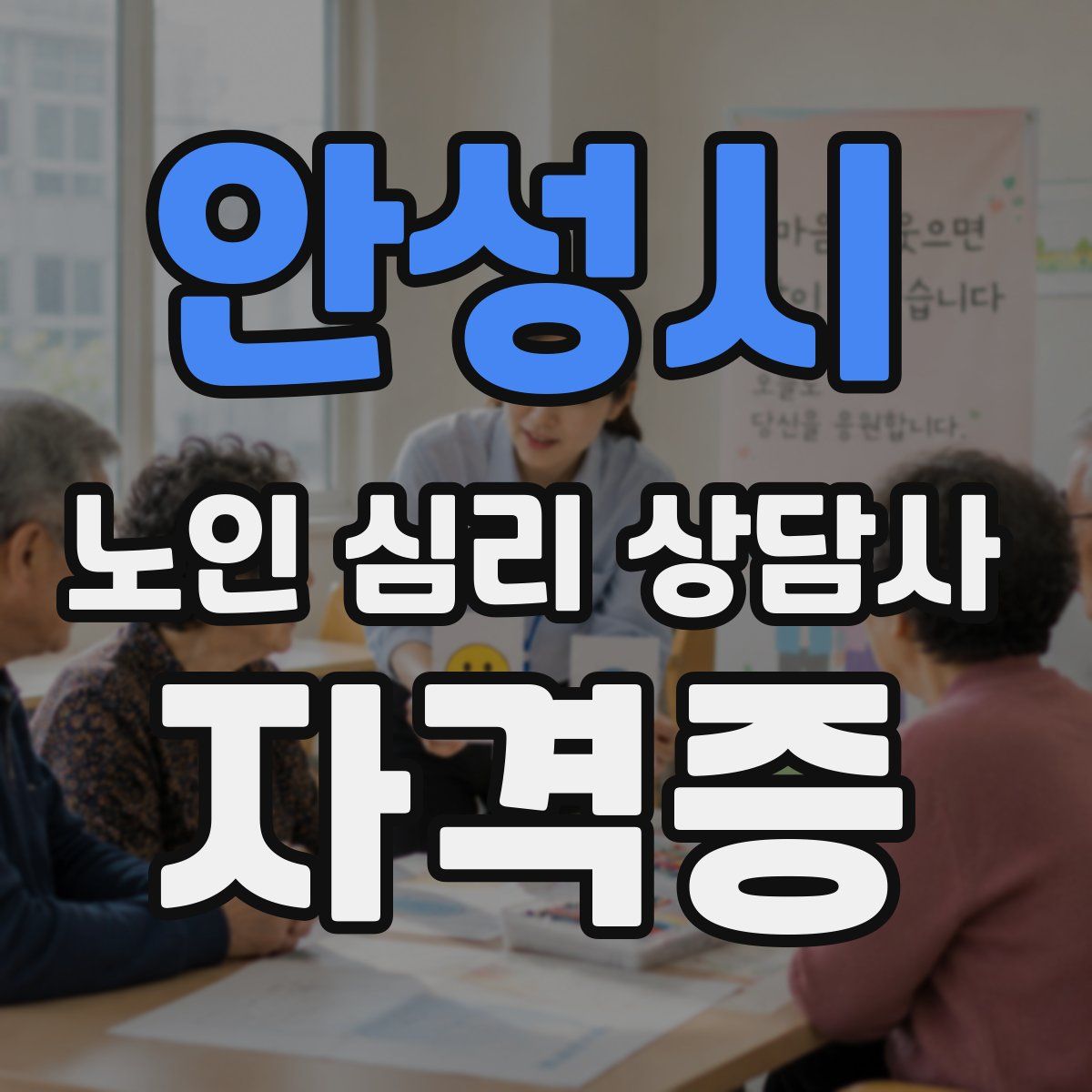 안성시 노인 심리 상담사 자격증