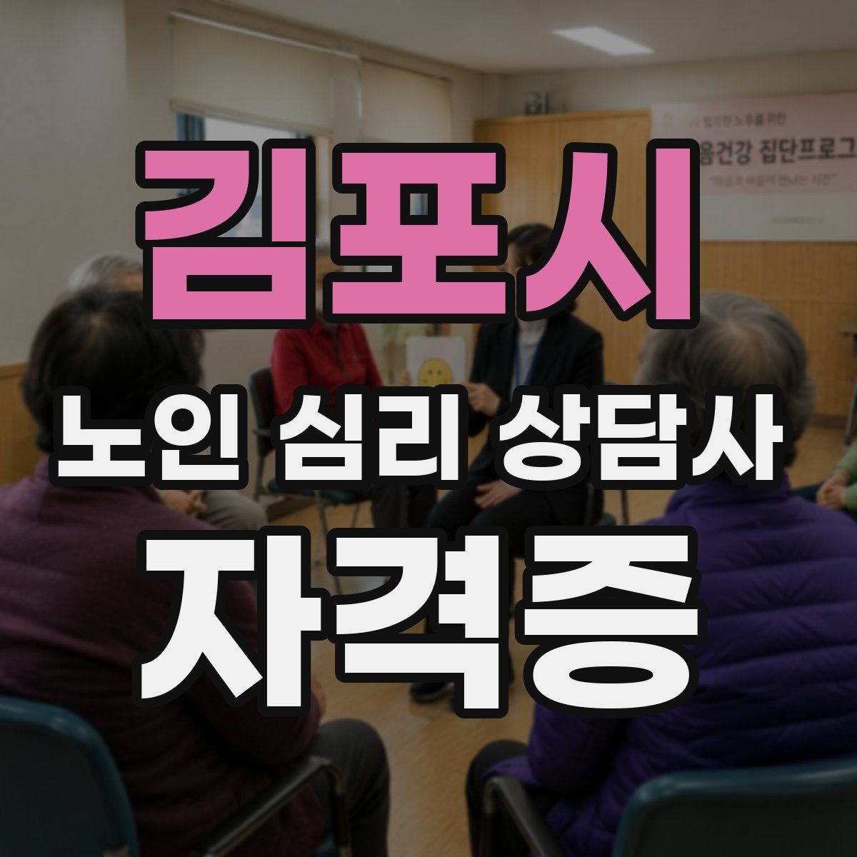 김포시 노인 심리 상담사 자격증