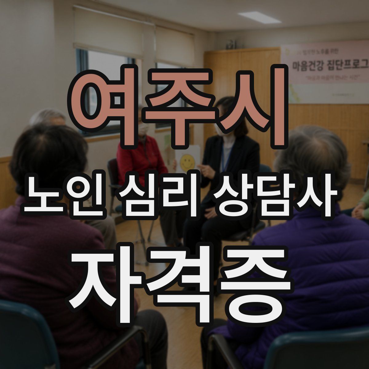 여주시 노인 심리 상담사 자격증