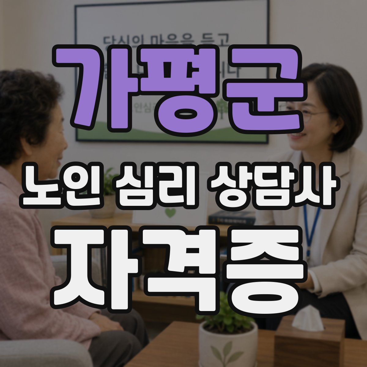 가평군 노인 심리 상담사 자격증