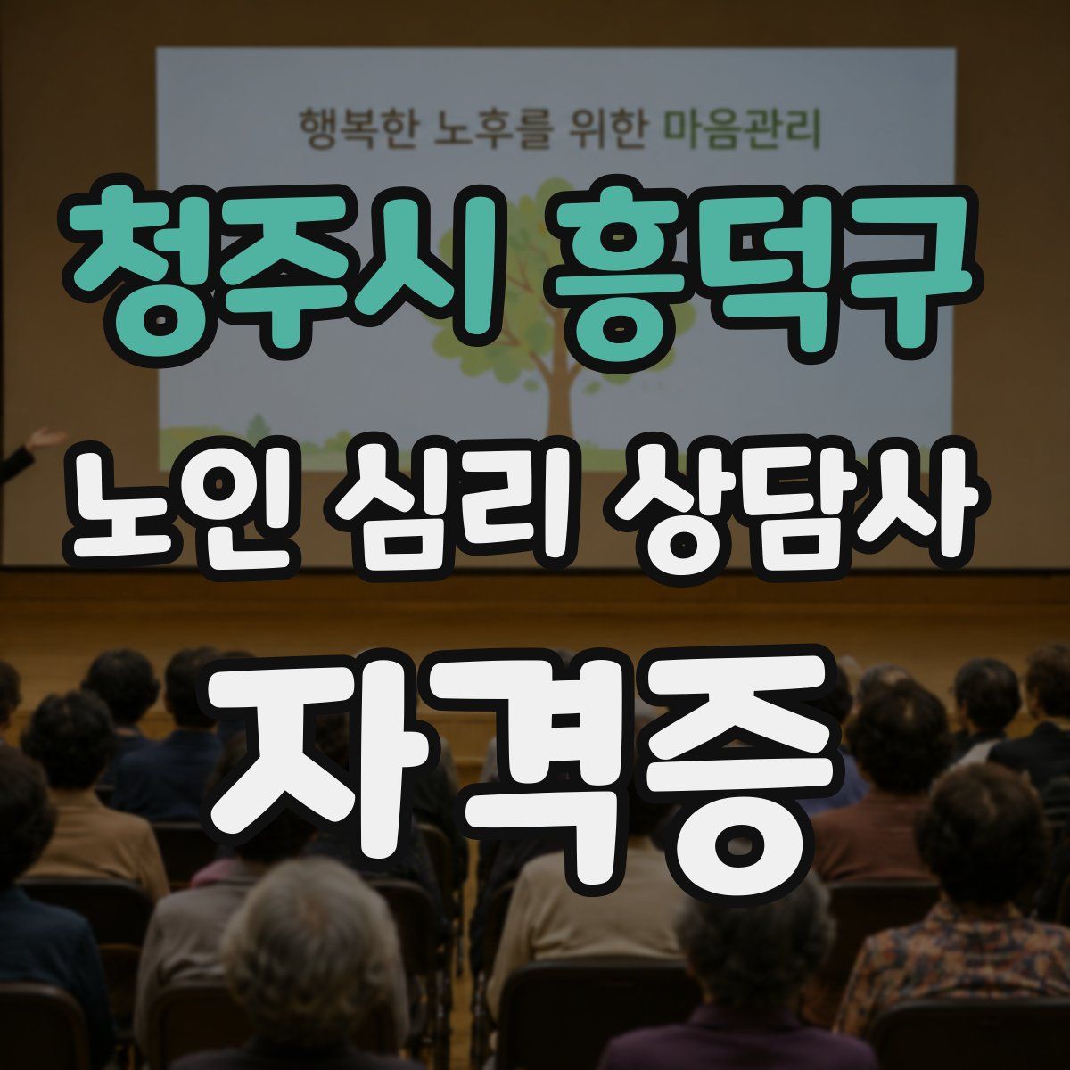 청주시 흥덕구 노인 심리 상담사 자격증