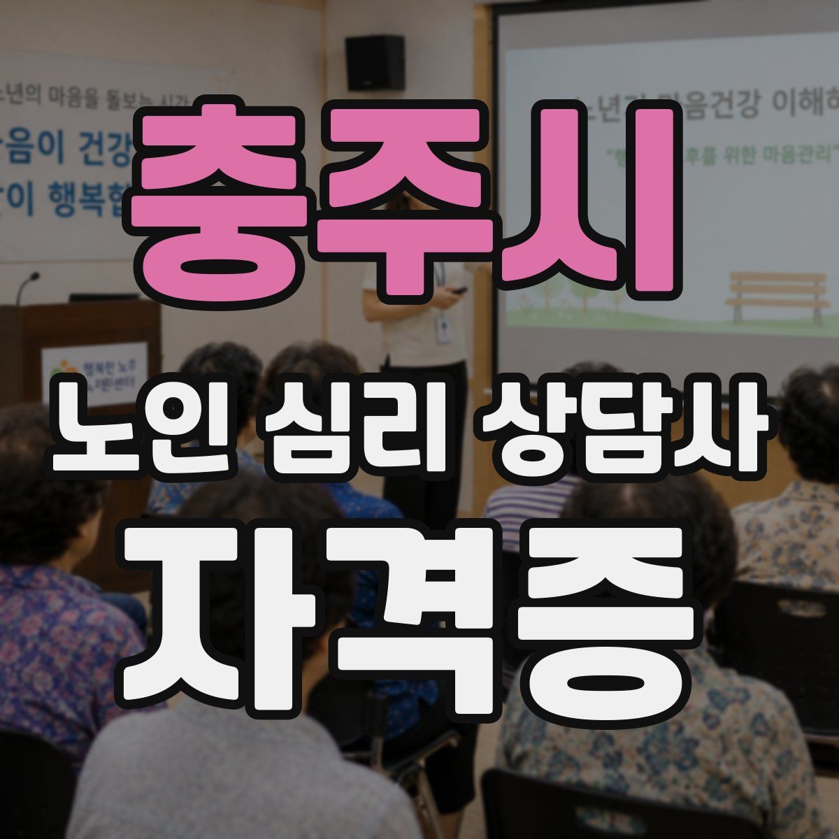 충주시 노인 심리 상담사 자격증