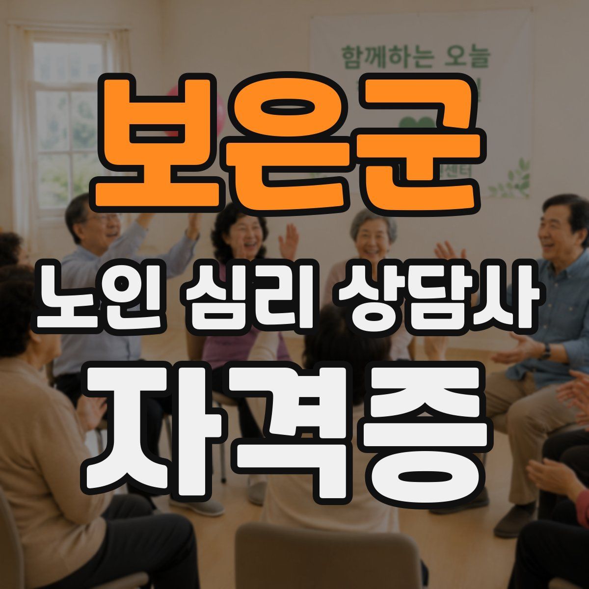 보은군 노인 심리 상담사 자격증