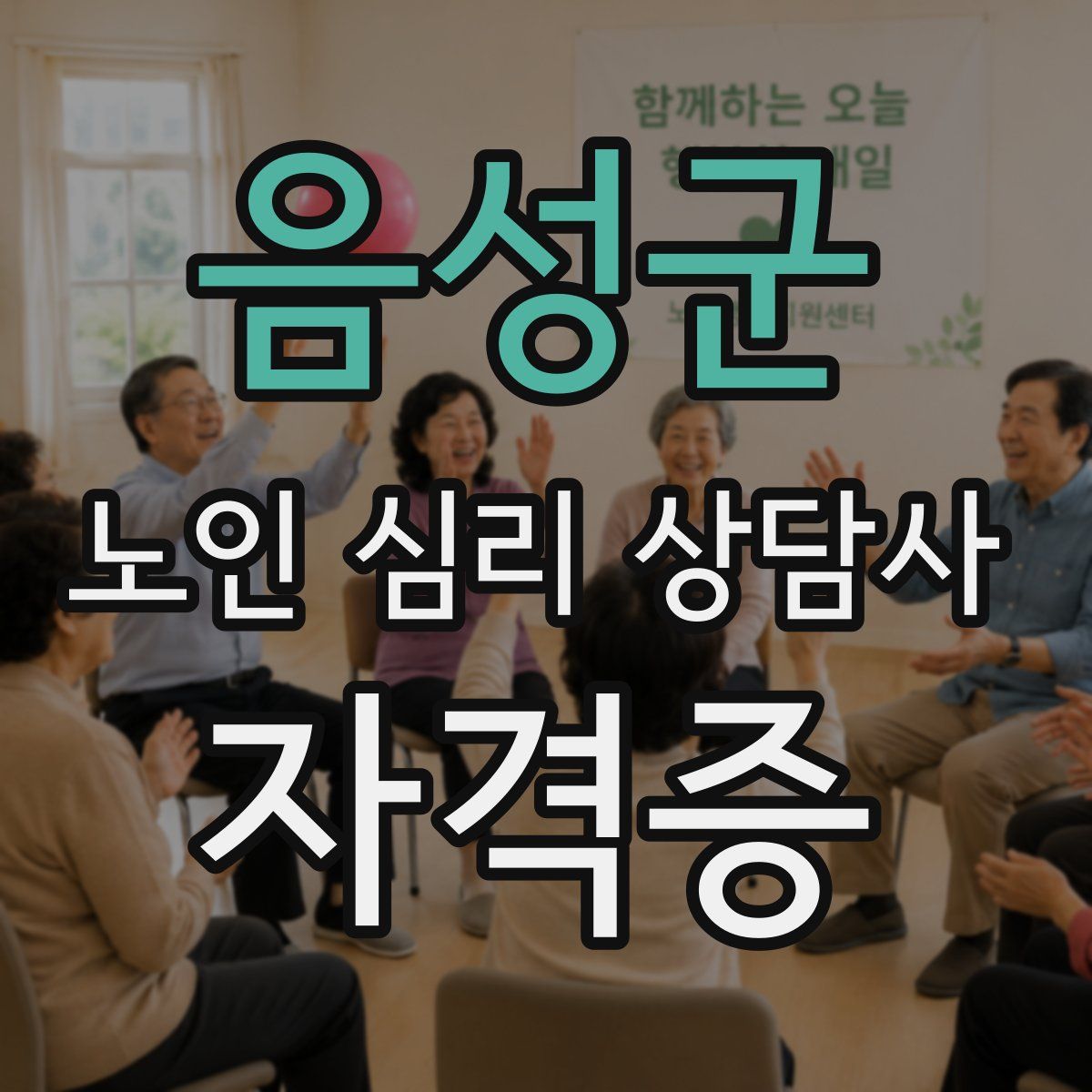 음성군 노인 심리 상담사 자격증