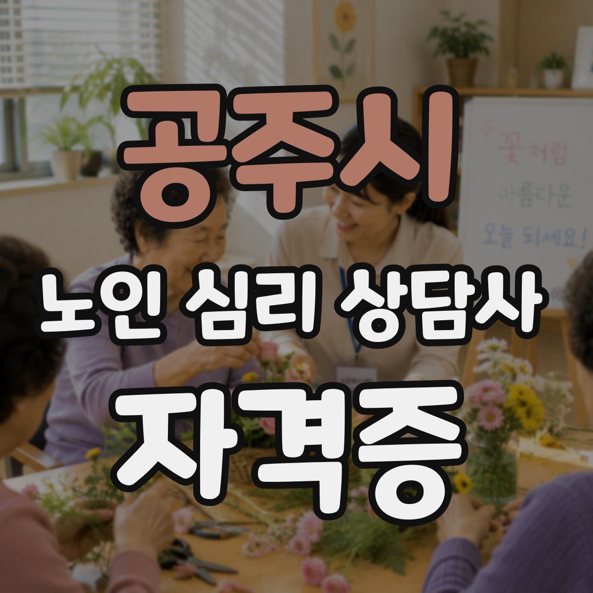 공주시 노인 심리 상담사 자격증