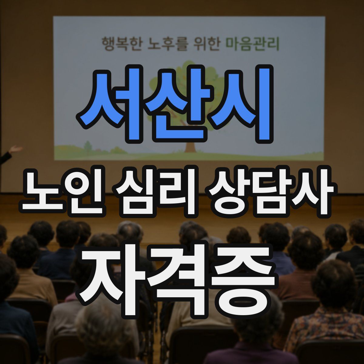 서산시 노인 심리 상담사 자격증