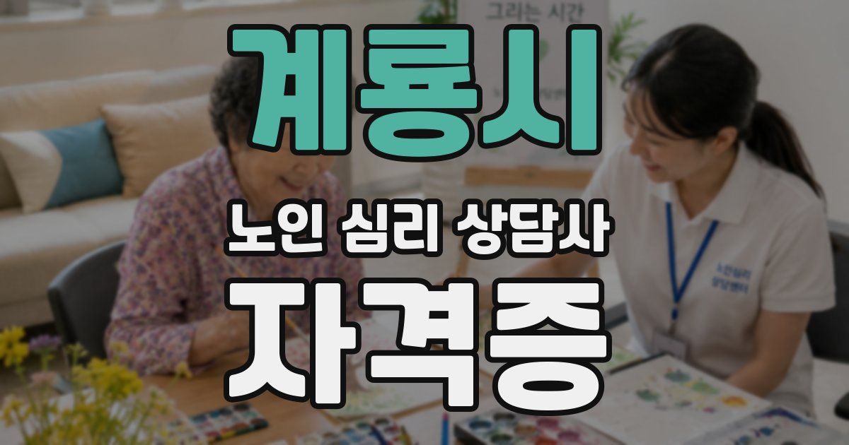 계룡시 노인 심리 상담사 자격증