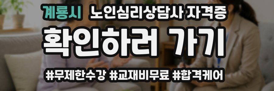 계룡시 노인 심리 상담사 자격증