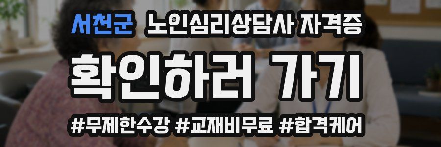 서천군 노인 심리 상담사 자격증