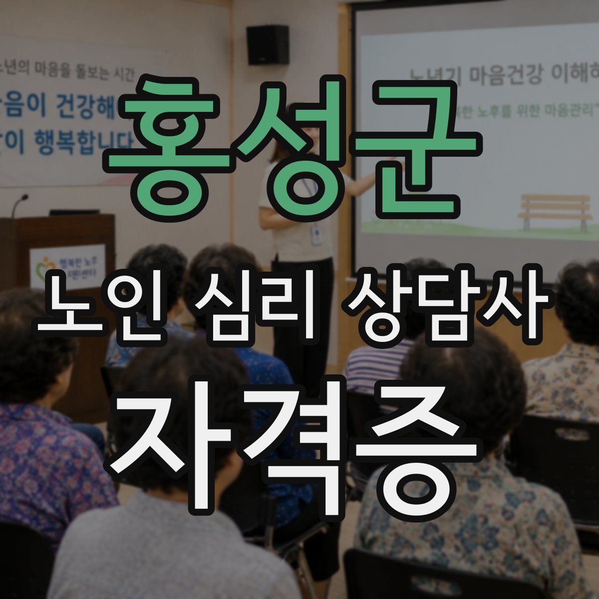 홍성군 노인 심리 상담사 자격증