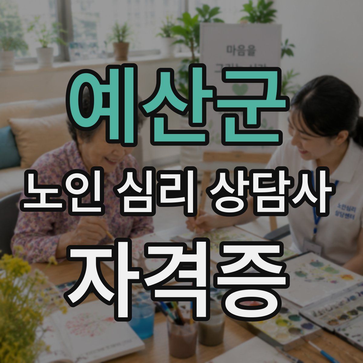 예산군 노인 심리 상담사 자격증