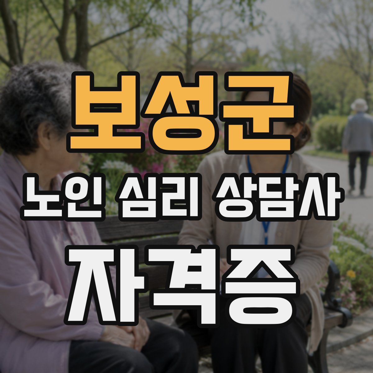 보성군 노인 심리 상담사 자격증
