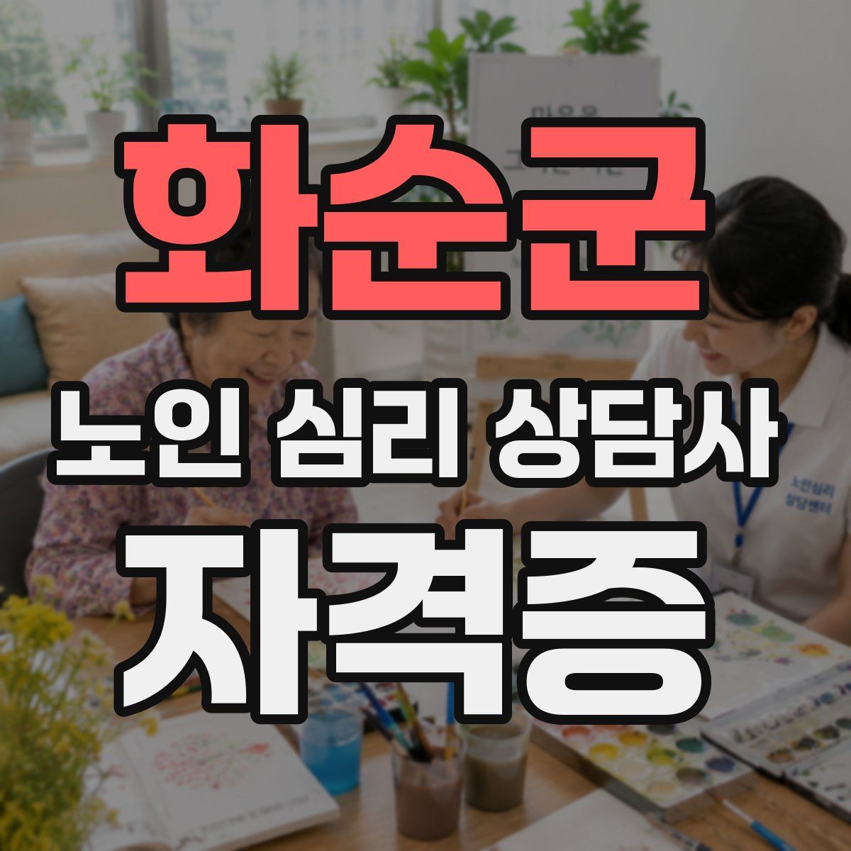 화순군 노인 심리 상담사 자격증