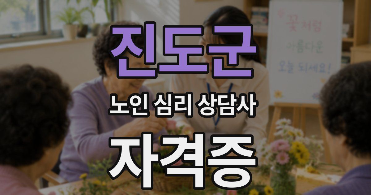 진도군 노인 심리 상담사 자격증