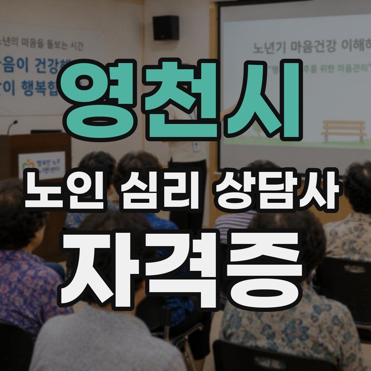 영천시 노인 심리 상담사 자격증