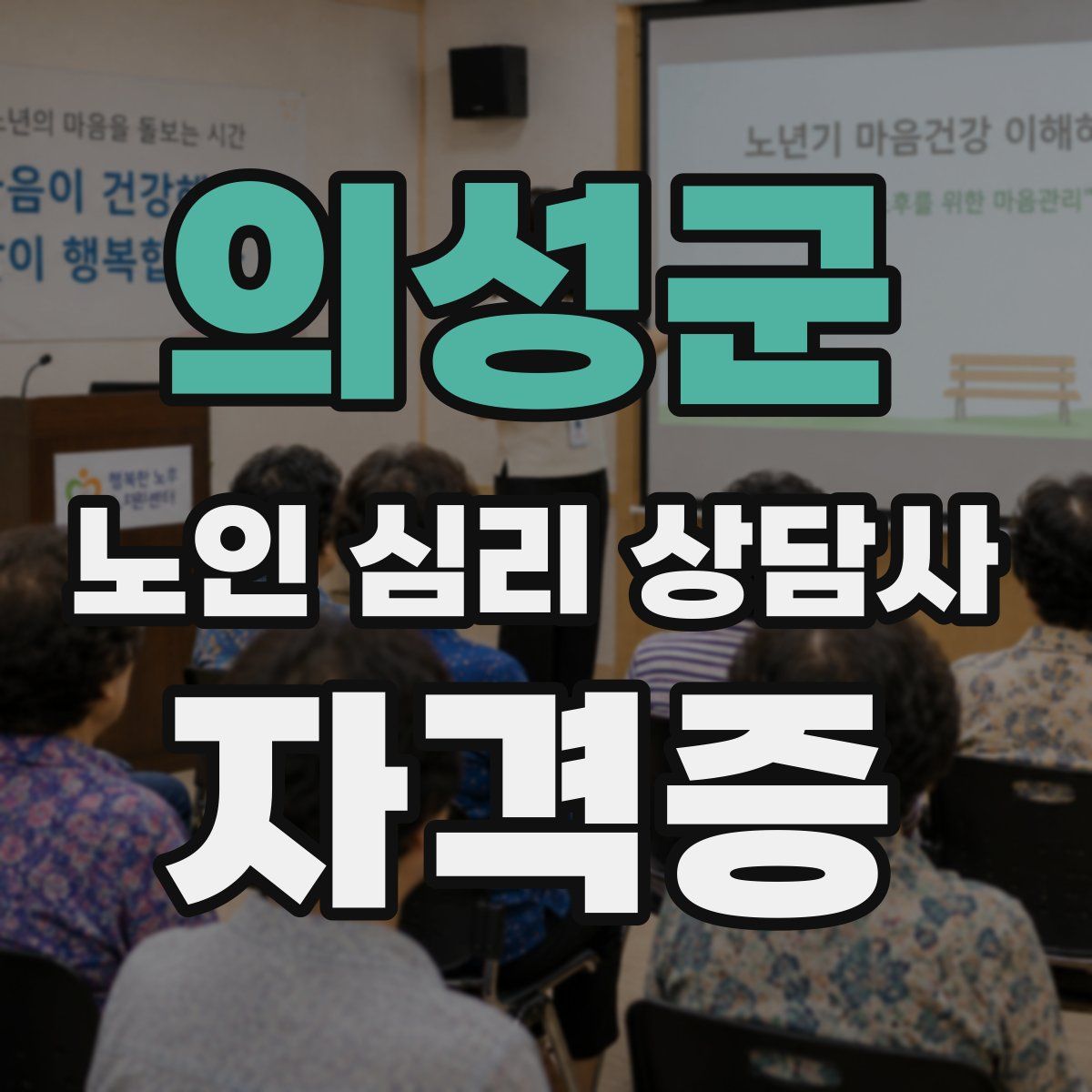 의성군 노인 심리 상담사 자격증