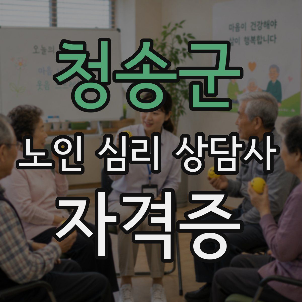 청송군 노인 심리 상담사 자격증