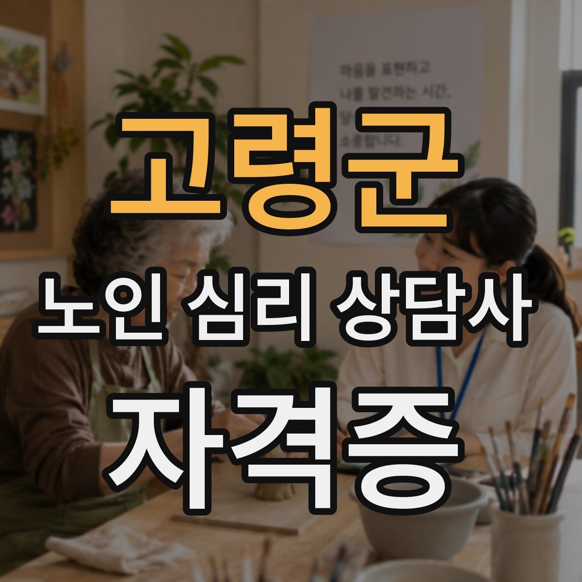 고령군 노인 심리 상담사 자격증
