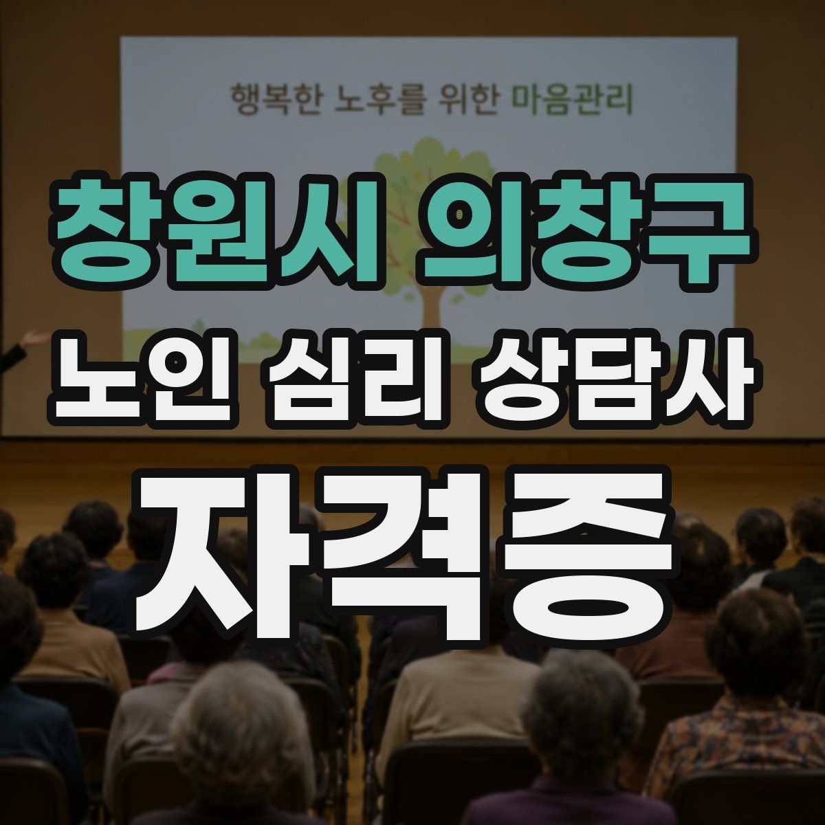 창원시 의창구 노인 심리 상담사 자격증