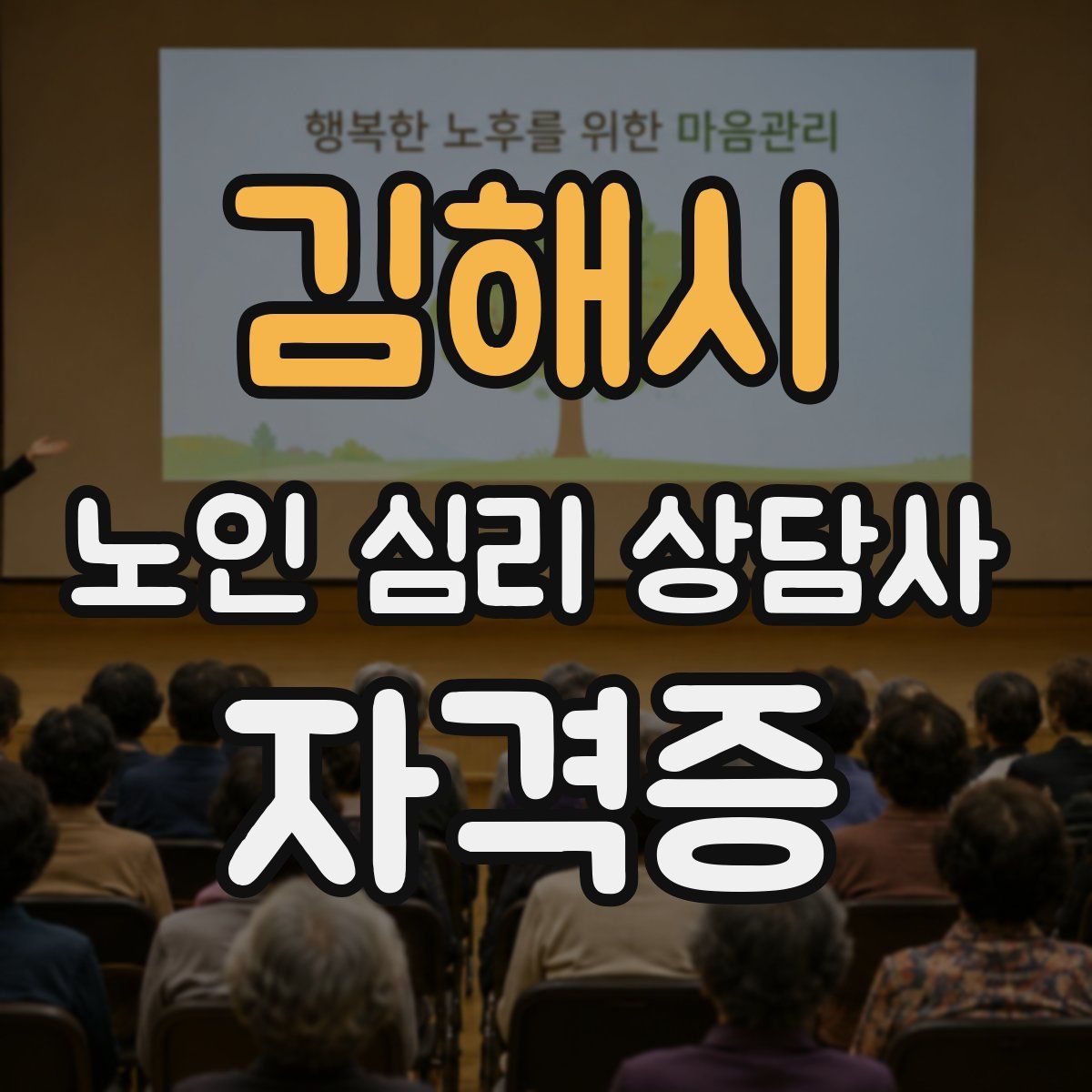 김해시 노인 심리 상담사 자격증