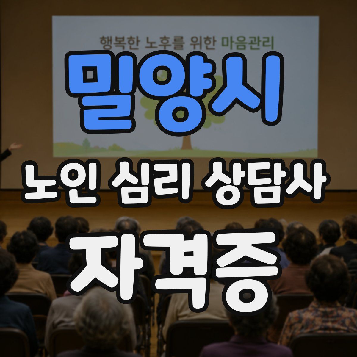 밀양시 노인 심리 상담사 자격증