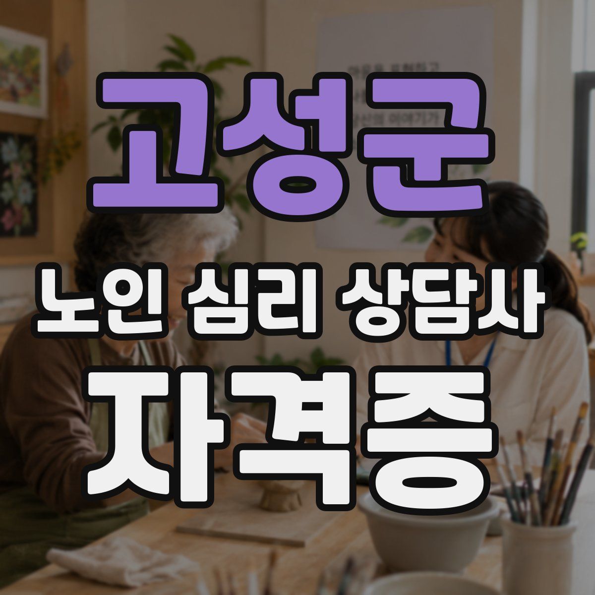 고성군 노인 심리 상담사 자격증