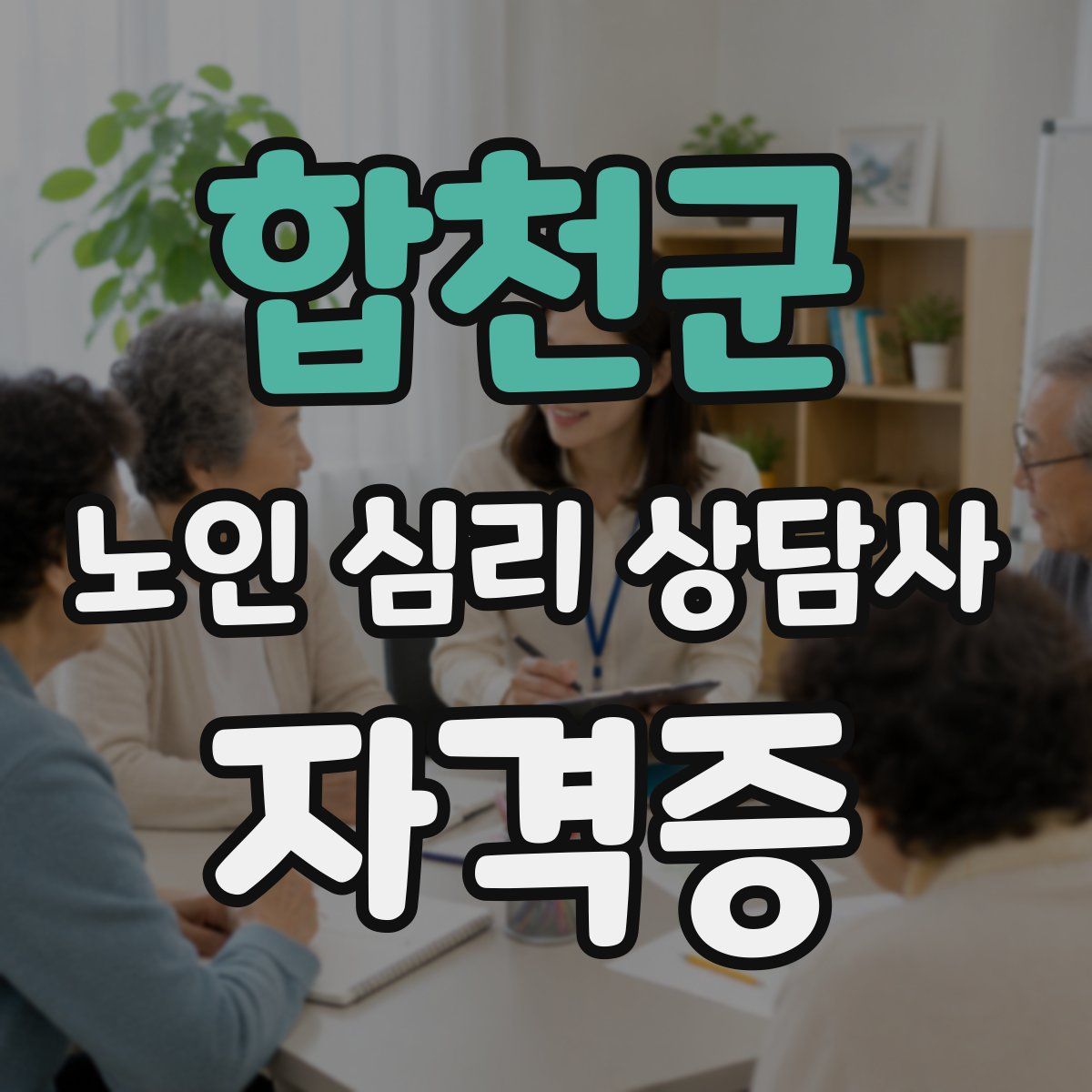 합천군 노인 심리 상담사 자격증