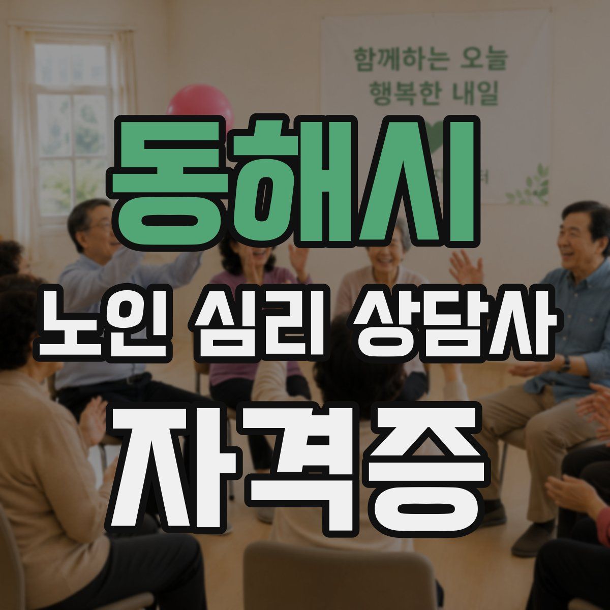 동해시 노인 심리 상담사 자격증