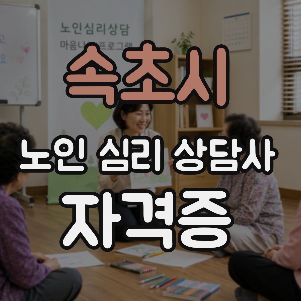 속초시 노인 심리 상담사 자격증