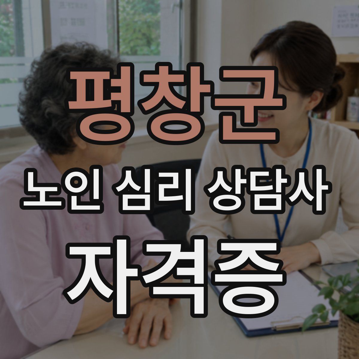 평창군 노인 심리 상담사 자격증