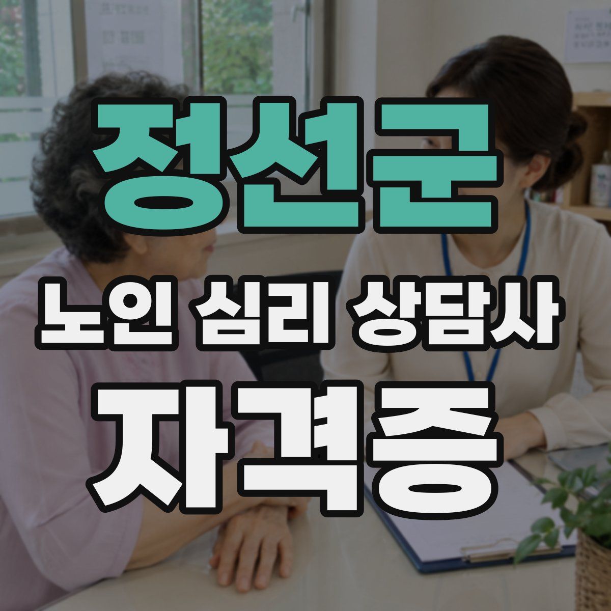 정선군 노인 심리 상담사 자격증