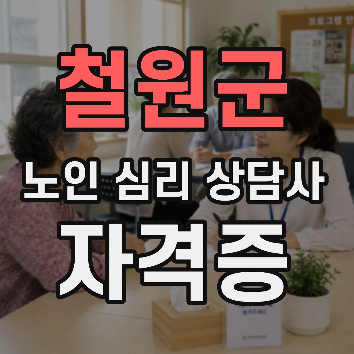철원군 노인 심리 상담사 자격증
