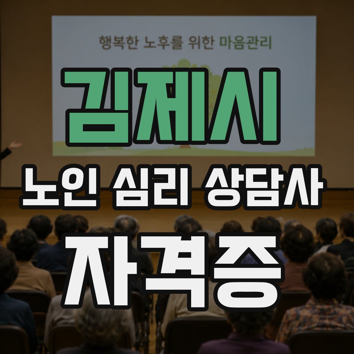 김제시 노인 심리 상담사 자격증