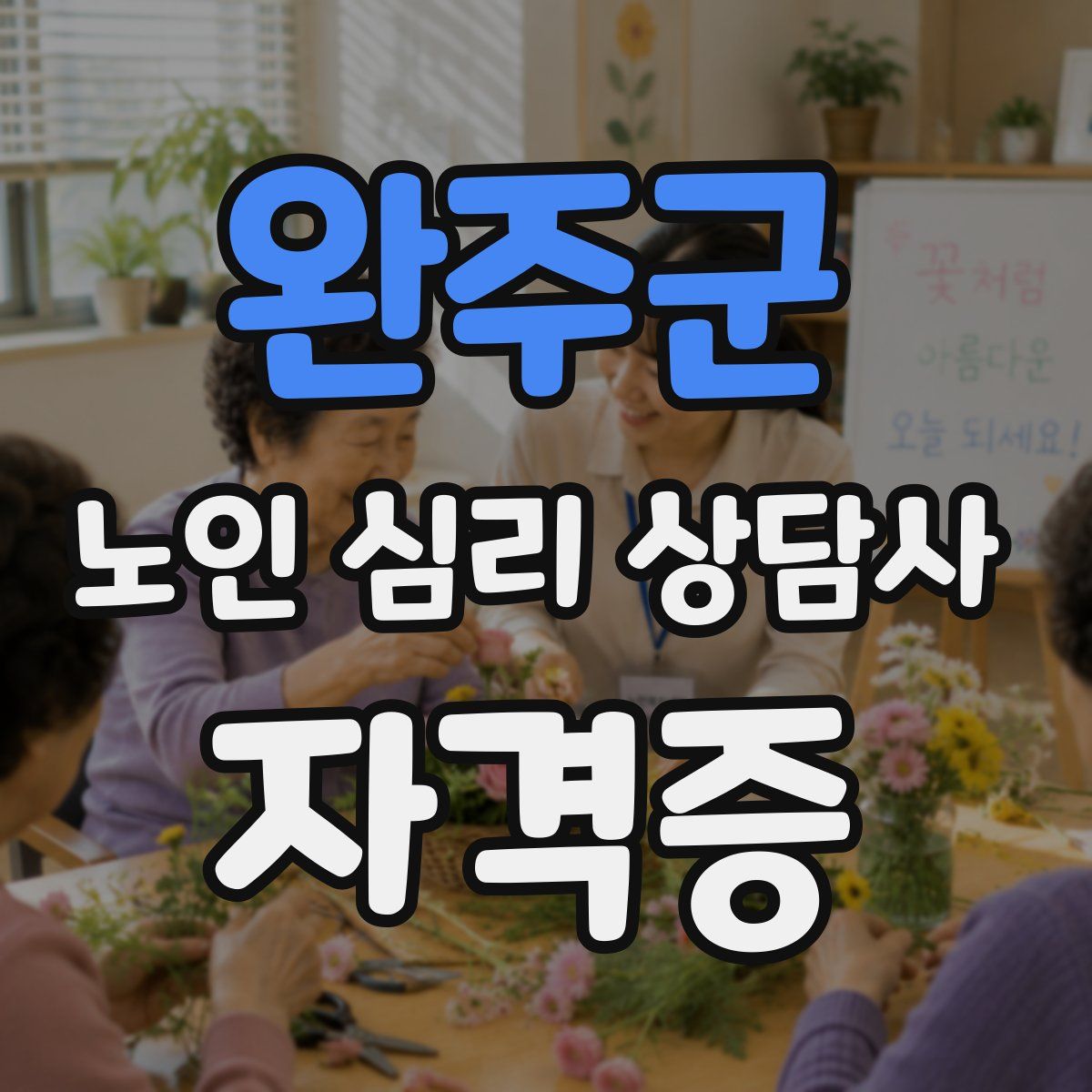 완주군 노인 심리 상담사 자격증
