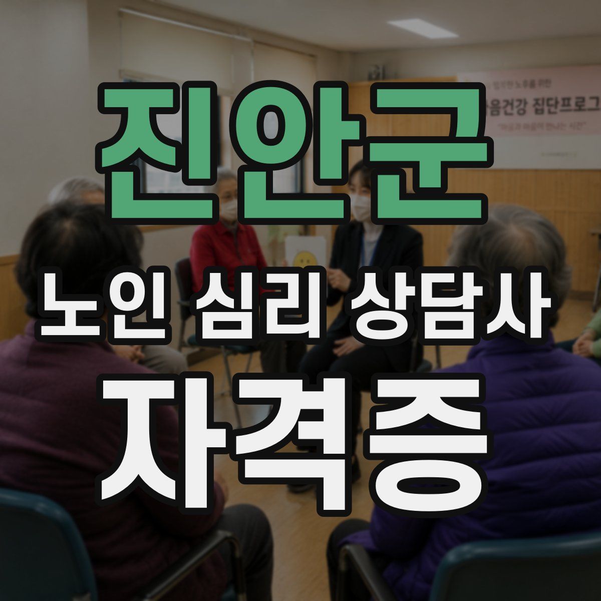 진안군 노인 심리 상담사 자격증